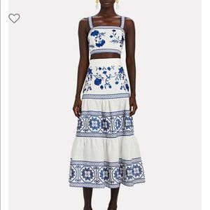 NWT! ALEXIS Deena Embroidered Linen Crop Top